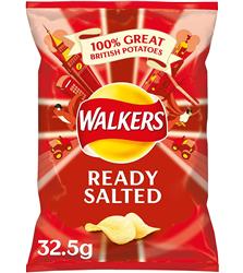 YYYYWalkers Crisps Ready Salted 32.5g
