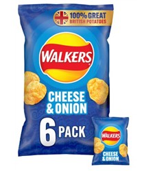 MULTIPACK Walkers Cheese & Onion 6x25g